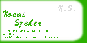 noemi szeker business card